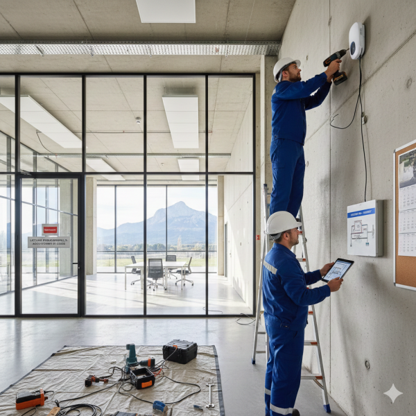 Installation d'une alarme intrusion dans une entreprise à Rousset 