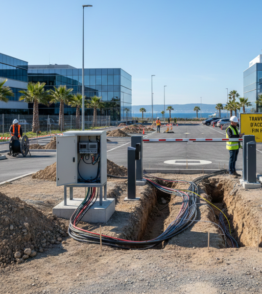 Câblage pour installation d'un contrôle d'accès à Toulon dans le 83